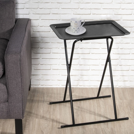 Mesa bandeja plegable negra - Suinplas
