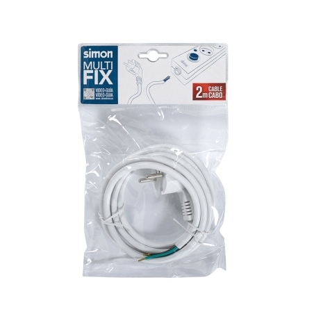 Cable multifix 3x1 2mts blanco - Suinplas