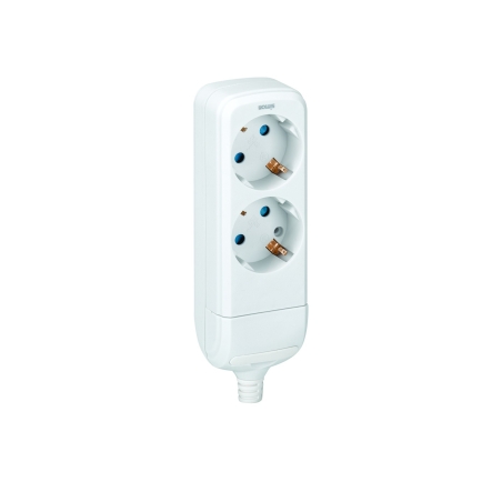 Base multiple 2 tomas sin cable 16a blanco - Suinplas