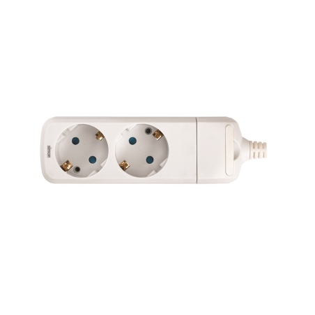 Base multiple 2 tomas sin cable 16a blanco - Suinplas