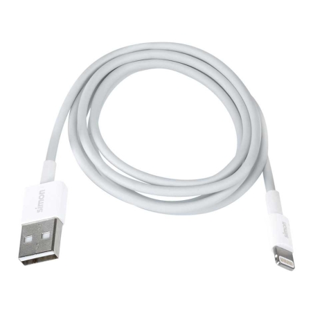 Cable cargador lighting iphone usb a blanco 1 metro - Sui...