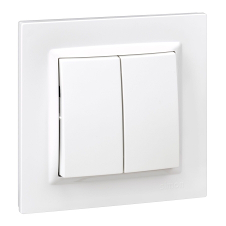 Conmutador doble blanco simon serie 10 - Suinplas