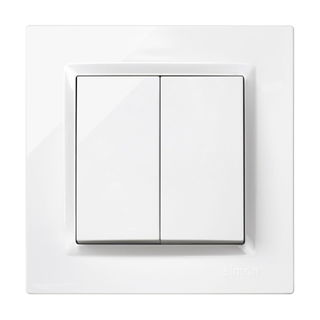 Conmutador doble blanco simon serie 10 - Suinplas