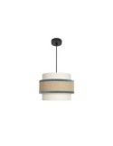 Lampara colgante cornalina beig y negro - Suinplas