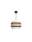 Lampara colgante cornalina beig y negro - Suinplas