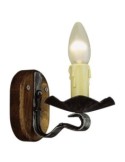 Aplique rustico vela madera   - Suinplas