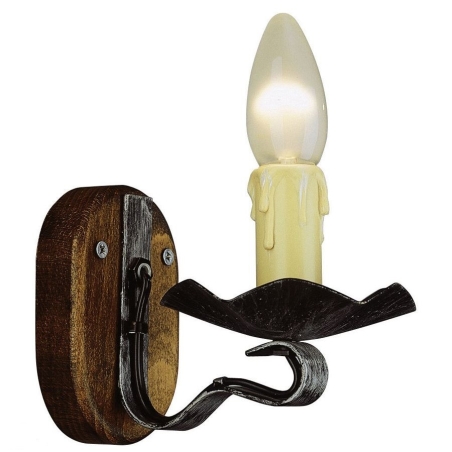 Aplique rustico vela madera   - Suinplas