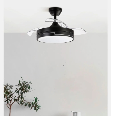 VENTILADOR TECHO ASPAS PLEGABLES OLIMPIA NEGRO