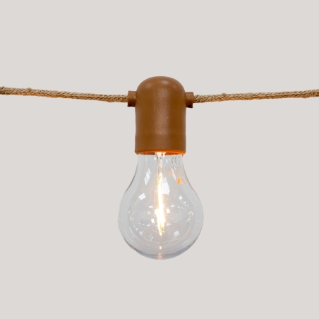 Guirnalda exterior  jardin cable yute - Suinplas