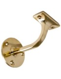 Soporte pasamanos 75mm  laton pulido - Suinplas