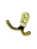 Percha colgador doble  aluminio 50x47mm latonado - Suinplas