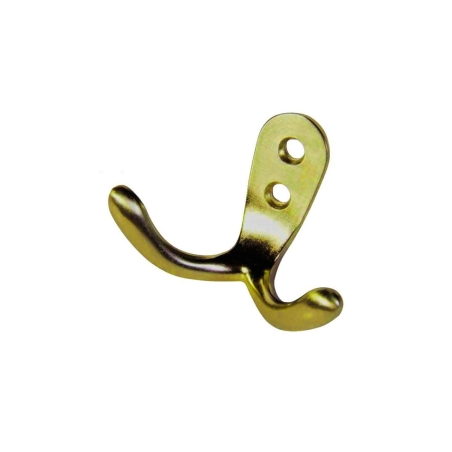 Percha colgador doble  aluminio 50x47mm latonado - Suinplas