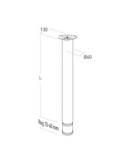 Pata regulable redonda blanca 70-73 cm - Suinplas