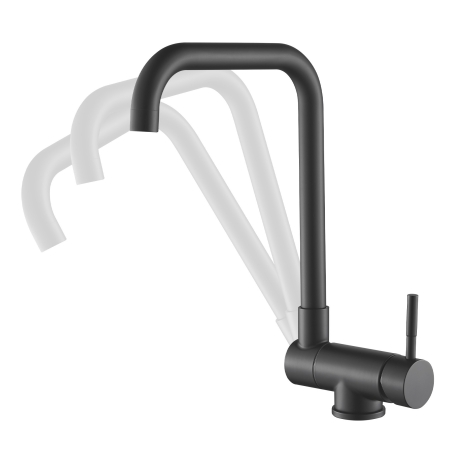 Grifo fregadero monomando modelo oronet negro - Suinplas