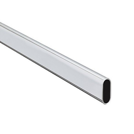 Barra armario ovalada cromo 100 cm 25x15 mm - Suinplas