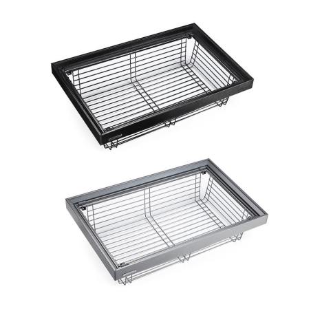 Cesto organizador de armario extrible gris antracita 60 c...