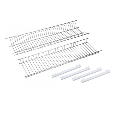 Escurreplatos pvc blanco con guias para mueble   40 cm -...