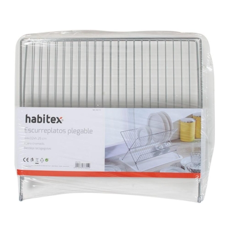 Escurreplatos plegable habitex acero cromado - Suinplas