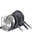 Soporte para sartenes y tapas extensible color negro - Su...