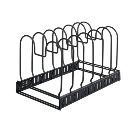 Soporte para sartenes y tapas extensible color negro - Su...