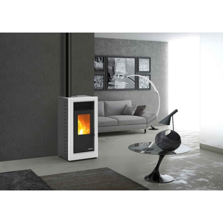 Estufa de pellet  graz s plus  blanco - Suinplas