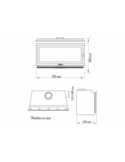 Estufa insertable con ventilacion a leña washington - Sui...