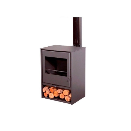 Estufa de leña milano titanium eco design - Suinplas