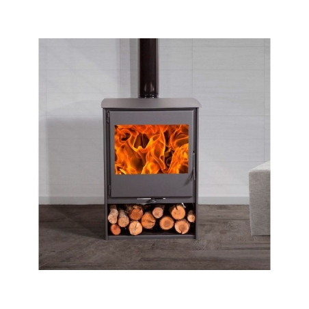 Estufa de leña milano titanium eco design - Suinplas