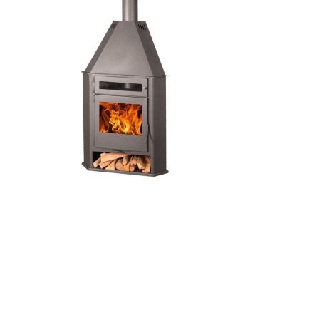 Estufa de leña rinconera mod. r8 horno eco design - Suinplas