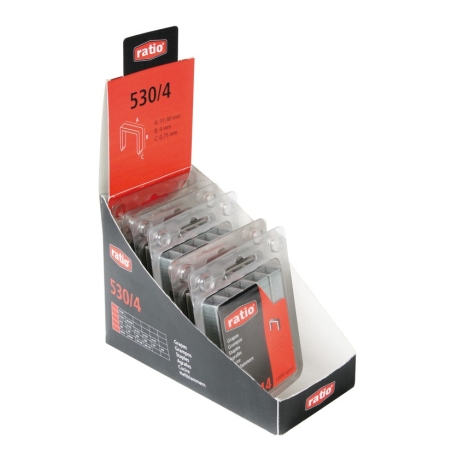 Caja 1000 grapas ratio mod.530 12mm - Suinplas