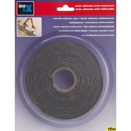 Cinta antideslizante negro 25mm  15mts - Suinplas