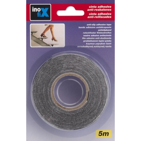 Cinta antideslizante negro 5 mts - Suinplas