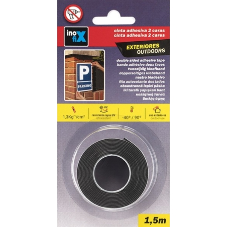 Cinta adhesiva 2 caras  exteriores 19mmx1,5m - Suinplas