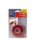 Cinta adhesiva transparente doble cara 19mm x 2,5 metros...