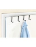 Colgador sobrepuerta negro mate  4ud - Suinplas
