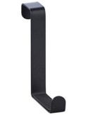 Colgador sobrepuerta negro mate  4ud - Suinplas