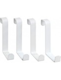 Colgador sobrepuerta blanco mate  4ud - Suinplas