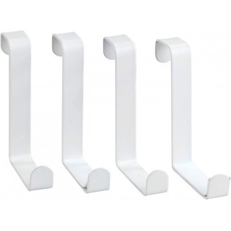 Colgador sobrepuerta blanco mate  4ud - Suinplas