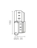 Bisagra serie europea para puerta 6877 blanca – mano izqu...