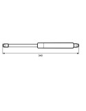 Piston a gas canape 1150n negro - Suinplas