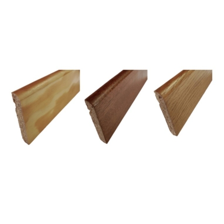 Rodapie barnizado 70 mm x 10 mm roble canto redondo 240 c...