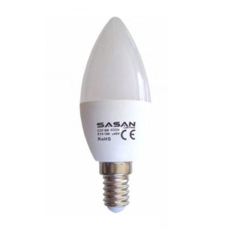 Bombilla led vela e-14 6w 6000k blanca - Suinplas