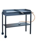Barbacoa duo pequeña con plancha para gas - Suinplas