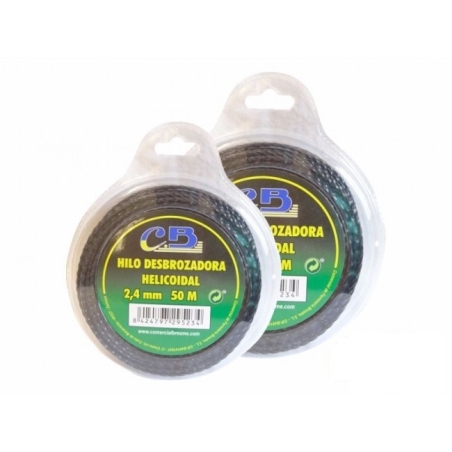 Hilo desbrozadora nylon 2,4mmx15m  helicoidal - Suinplas