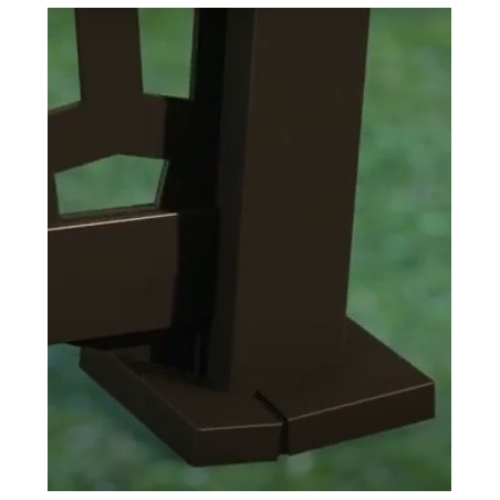 Embellecedor poste celosia marron 2ud - Suinplas