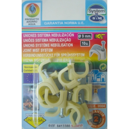 Abrazadera tubo nebulizacion 10ud - Suinplas