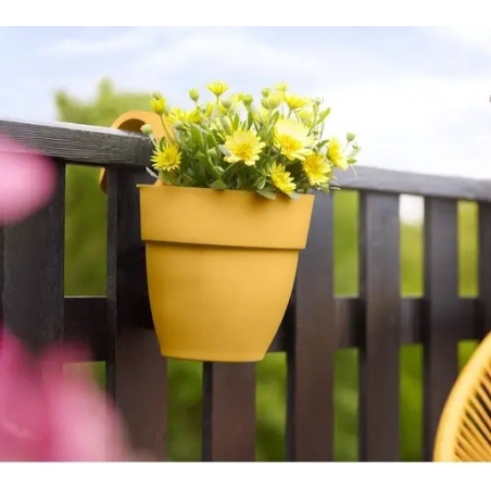 Maceta colgante unitaria vibia campana amarillo miel - Su...
