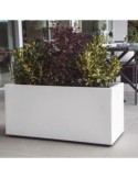 Jardinera rectangular 80cm blanco - Suinplas