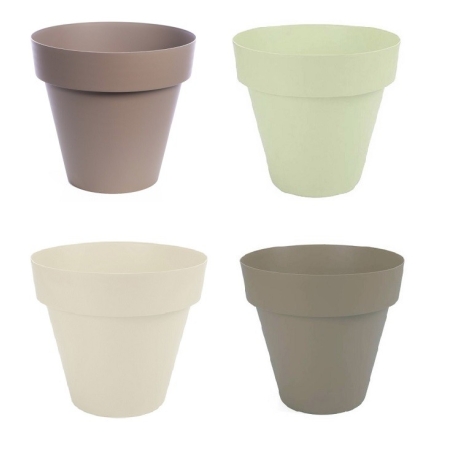 Maceta tes redonda 22cm ecru        - Suinplas