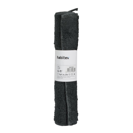 Alfombra de Baño HABITEX Nature 40x60 cm Algodón Gris Oscuro - Suinplas